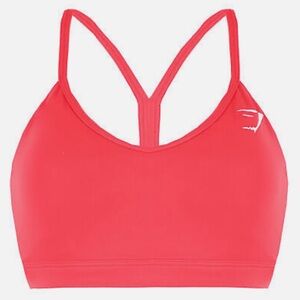 Gymshark Raspberry Red V-Neck Training Womens Sports Bra